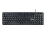 GEMBIRD KB-UML-02 belaidė multimedijos klaviatūra USB, ENG, juoda, su ap&scaron;vietimu