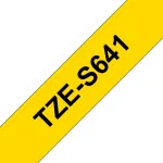Brother TZE-S641 lipni juosta etikečių spausdinimui Juoda ant geltono TZ