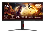 AOC G4 CU34G4Z kompiuterio monitorius 86,4 cm (34 col.) 3440 &times; 1440 pikselių Wide Quad HD LED juodas, raudonas