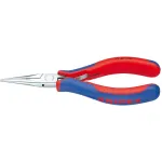 Knipex elektronikos griebimo replės, bendras ilgis 145 mm, plok&scaron;čiai apvalūs nasrai, forma 6, daugiakomponentė rankena