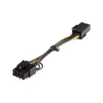 StarTech.com PCIEX68ADAP PCI Express 6 kontaktų į 8 kontaktų maitinimo adapterio kabelis, 6 kontaktų (L) į 8 kontaktų (K), 15,5 cm, juodas