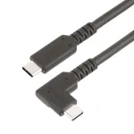 StarTech.com 1 m tvirtas 90 laipsnių USB-C laidas, USB 3.2 Gen 2 (10 Gbps), pilnai funkcionalus USB C į C duomenų perdavimo laidas, 4K 60Hz DP Alt režimas, 100W galios tiekimas