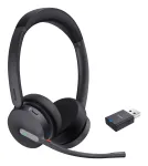 Yealink WH64 Hybrid Dual Teams belaidė ausinė DECT+Bluetooth, juoda, skirta biurui ir kontaktų centrui