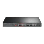 TP-Link 24 prievadų 10/100Mbps + 2 prievadų Gigabit nevaldomas PoE+ jungiklis