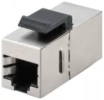 Microconnect KEYSTONE-11 plok&scaron;čias keystone modulis su 2 RJ-45 lizdais, juodas