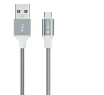 USB duomenų kabelių rinkinys Devia Pheez Series &mdash; Micro USB, 3 vnt. (25 cm, 1 m, 2 m) Pilka