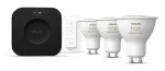 Philips Hue White and colour ambience pradinis rinkinys: 3 GU10 lemputės + reguliatorius + Bridge Pro