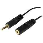 StarTech.com 12 ft PC garsiakalbio ilginimo garso kabelis, 3.5mm, vyri&scaron;kas, 3.5mm, moteri&scaron;kas, 3.7 m, juodas