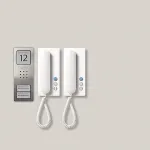 Siedle SET CA 812-2 E/W. &Uuml;bertragungstechnik: Verkabelt. Produktfarbe: Edelstahl, Wei&szlig;, Platzierung: Wand (210008739-00)