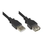 Prailginimo laidas USB 2.0 Ki&scaron;tukas A į Lizdą A, juodas, 3 m, Good Connections&reg; (2511-OF3S)