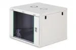 Ant sienos montuojamas 19 colių spintos korpusas DIGITUS Dynamic-N DN-37106 &mdash; 9U, 600&times;600 mm, IP20, su rakinamomis durelėmis