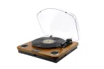 Pavarų diržu varomas vinilo grotuvas AKAI ATT-11BT &mdash; ruda spalva, 33/45/78 aps./min., 0,8 W RMS