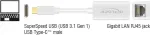Tinklo adapteris DeLOCK 65906 USB Type-C į Gigabit LAN, baltas