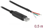 Adapterinis kabelis USB 2.0 Type-A į RS-232 DeLOCK 63497