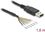 DeLOCK USB 2.0 į Serial UART LVTTL keitiklis 6 atviri laidai 3.3V 1.8m