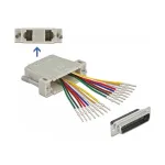 D-Sub HD 44 kontaktų užspaudžiamas ki&scaron;tukas į 2 x RJ45 lizdą DeLOCK 66835