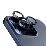 PanzerGlass Hoops apsauginis fotoaparatų lę&scaron;ių stikliukas iPhone 15 Pro / 15 Pro Max mėlynas titanas