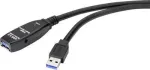 Renkforce RF-4598346 USB laidas 10 m USB 3.2 Gen 1 (3.1 Gen 1) USB A juodas (RF-4598346)