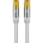 Goobay SAT antenos laidas (135 dB tipas), 4x ekranuotas, 5 m, baltas &ndash; auksuotas, F ki&scaron;tukas > F ki&scaron;tukas (70644)