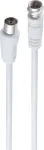 shiverpeaks &reg;-BASIC-S anteninis laidas, 100% ekranuotas, F ki&scaron;tukas &ndash; koaksialinis jungtuvas, RG59, > 80 dB, baltas, 1,5 m (BS80072-32)