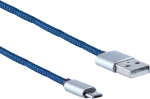 USB kabelis ShiverPeaks BS14-50017, USB A &rarr; Micro-USB B, 0,3 m, mėlynas