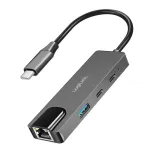 USB 3.2 Gen1 3 prievadų &scaron;akotuvas su 2.5G eterneto prievadu