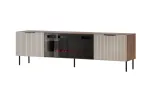 Spintelė televizoriui Cama Meble ALMERA 180,5&times;42&times;52,5 cm rie&scaron;utas/k&scaron;myras su juodu elektriniu židiniu