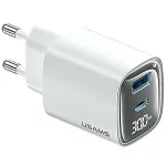 USB ir USB-C 30W GaN greitasis įkroviklis usams CC229 Baltas - LED indikatorius, kompakti&scaron;kas dizainas