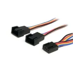 StarTech.com 12 colių 4 kontaktų ventiliatoriaus maitinimo daliklio laidas - M/M, Molex (4 kontaktų), Molex (4 kontaktų), 0,31 m, Vyri&scaron;kas, Moteri&scaron;kas, Įvairiaspalvis