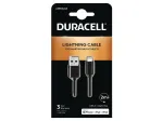 Duracell Sync/Charge laidas 2 m, USB A - Lightning, 2.0, juodas