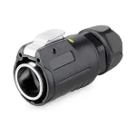 Alcasa S1 IC01-24R01 RJ45 ki&scaron;tukas/lizdas tiesus metalinis silikoninis cinkas IP65 IP67 juodas