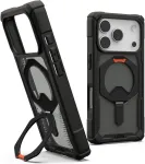 UAG Urban Armor Gear Plasma XTE MagSafe Kickstand Dėklas, Apple iPhone 17 Pro, juoda/pop oranžinė