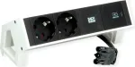 Bachmann 902.933 DESK2 baltas ki&scaron;tukinis blokas, 2x Schuko, 1x USB-C 30 W