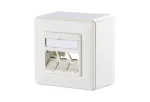 Sieninė plok&scaron;tė Metz Connect 1309160002-E RJ-45 balta 85x85mm