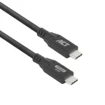 ACT USB 3.0 10Gbps 60W USB Type-C laidas, 1 m, USB C, USB 3.2 Gen 2 (3.1 Gen 2), 10 Gbit/s, juodas