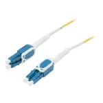 Synergy21 Skaidulinio ry&scaron;io &scaron;uolis 1,0 m LC-LC Duplex OS2 vienmodis 9/125 &micro;m Uniboot pasukamas Push/Pull 2 mm geltonas