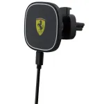 Ferrari 15W belaidis indukcinis automobilinis laikiklis FECHMGLK, ventiliacijos grotelėms, juodas, MagSafe