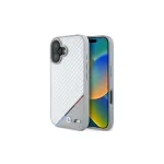 BMW M Carbon Tricolor Line Hardcase, iPhone 16 6,1 inch, pilka, MagSafe