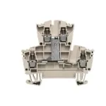Weidm&uuml;ller 1022300000 Perėjimo gnybtų blokas, 2 lygiai, varžtinis sujungimas, 500 V, 24 A, 4 mm&sup2;, tamsiai smėlio spalvos
