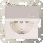 HEINRICH KOPP HK 07 vienvietis Schuko lizdas su atlenkiamu dangteliu, grynai baltas, įleidžiamas, IP44, 250V/16A, 940129002