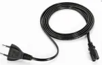 ARTDEV maitinimo laidas Europlug &ndash; IEC C7 Figure-8, juodas, 2 kontaktai, 1,8 m