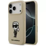 Karl Lagerfeld Apple iPhone 17 Pro Silicone Case with MagSafe - Brown (KL Sketch & Logo)