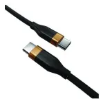 2-Power 1m USB-C į USB-C 60W Įkrovimo ir Duomenų Sinchronizavimo Laidas Juodas
