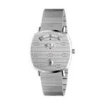 GUCCI Grip moteri&scaron;kas laikrodis YA157401 35mm Gold PVD nerūdijantis plienas kvarcas