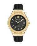 Philipp Plein The $kull vyri&scaron;kas kvarcinis laikrodis, 44 mm nerūdijančio plieno korpusas, juodas silikoninis dirželis PWUFA0225