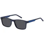 TOMMY HILFIGER TH-2089-S-FLL Vyri&scaron;ki akiniai nuo saulės &ndash; juodas acetatinis rėmelis su pilkais polikarbonatiniais lę&scaron;iais &ndash; 56/19/145 mm