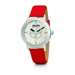 FOLLI FOLLIE Donatella Moteri&scaron;kas Laikrodis WF13T040SPWR 32mm Rožinis Auksas Nerūdijantis Plienas Balta Oda
