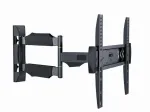 Gembird WM-55ST-02 sukamasis ir pakreipiamas televizoriaus tvirtinimas prie sienos 32&ndash;55", VESA 100x100&ndash;400x400, kampas nuo -5&deg; iki 8&deg;, pasukimas &plusmn;90&deg;, iki 30 kg, i&scaron; plieno, juodas