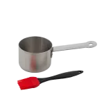 Barbecook nerūdijančio plieno padažo puodas su padažymo &scaron;epečiu, 10.5 x 7.5 x 23 cm, BC-ACC-7211