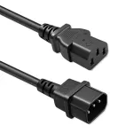 QOLTEC maitinimo laidas IEC C13 C14 3x0.75mm&sup2; grynas varis 1,8m juodas